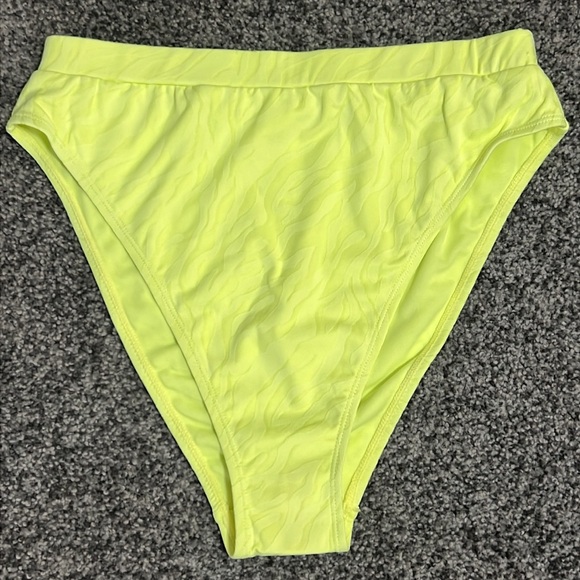 Cabana del Sol Women's Swimwear 2 PC Fluorescent Yellow Size Large NWT - Picture 3 of 5